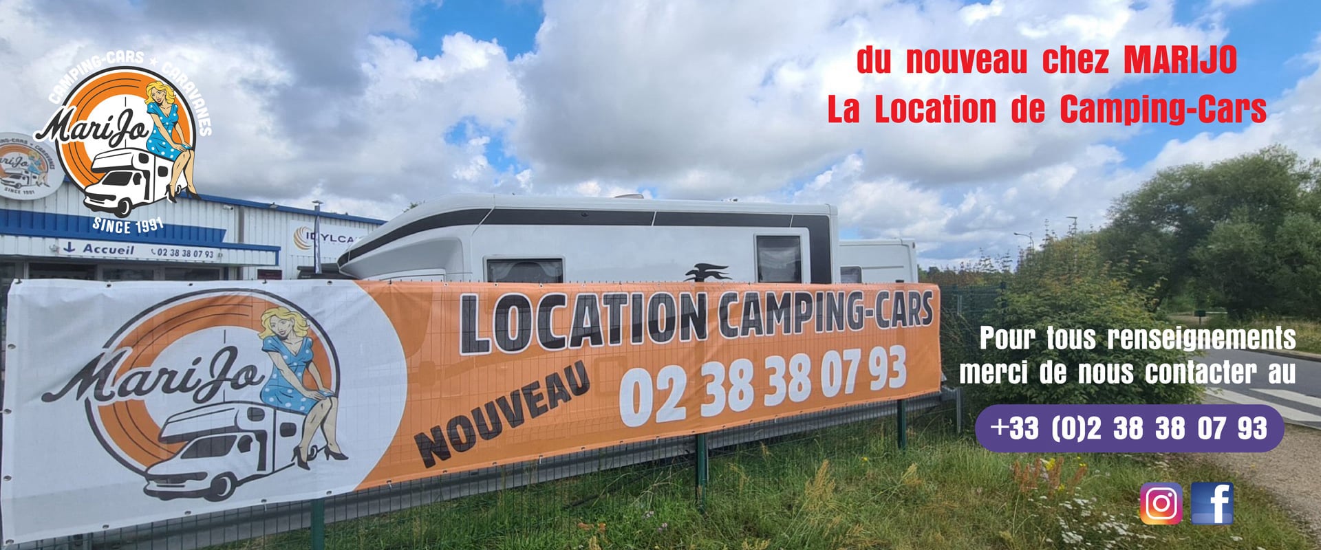 Photo_camping-cars au bout de la digue et avec le lac