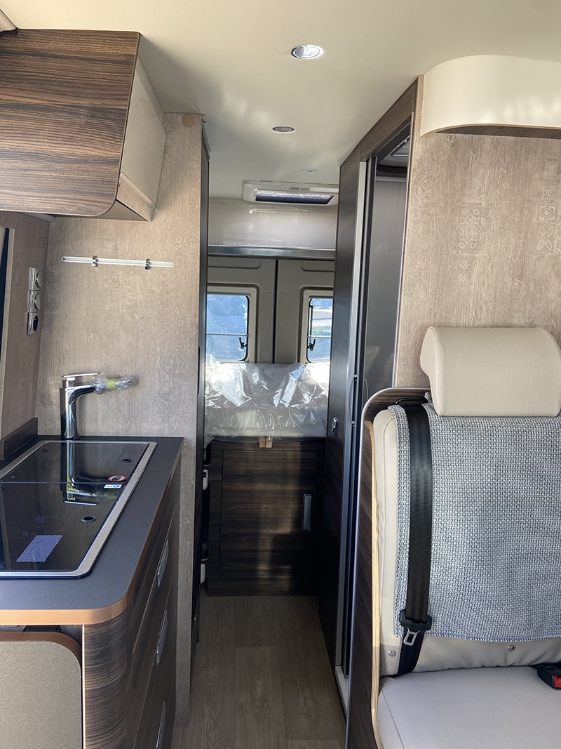 Fourgon Laika Ecovip 600 vue intérieure couchage