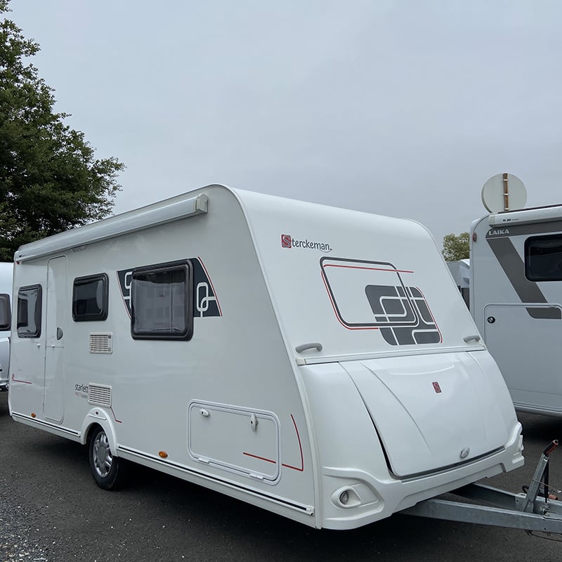 Caravane Steckeman Starlett 480 CP Confort profil avant droit